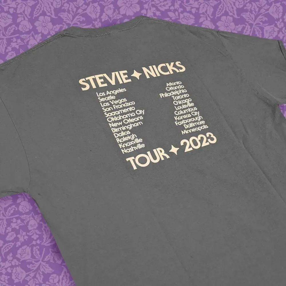 Stevie Nicks Grey 2023 Tour Graphic T-Shirt | Size XL - Picture 4 of 6